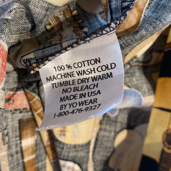 Max Boxxer Vtg Hawaiian Cotton Guitar Musical S/S Mens Camp Shirt Sz Medium - Picture 5 of 7